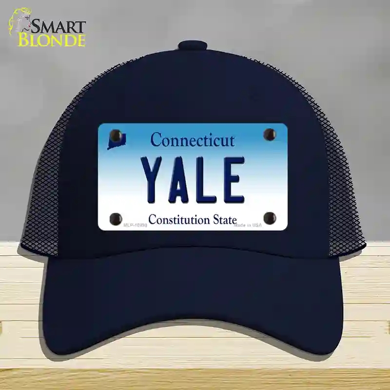 HAT16-MLP-10899 Yale Connecticut Novelty License Plate Hat, Mesh - Navy