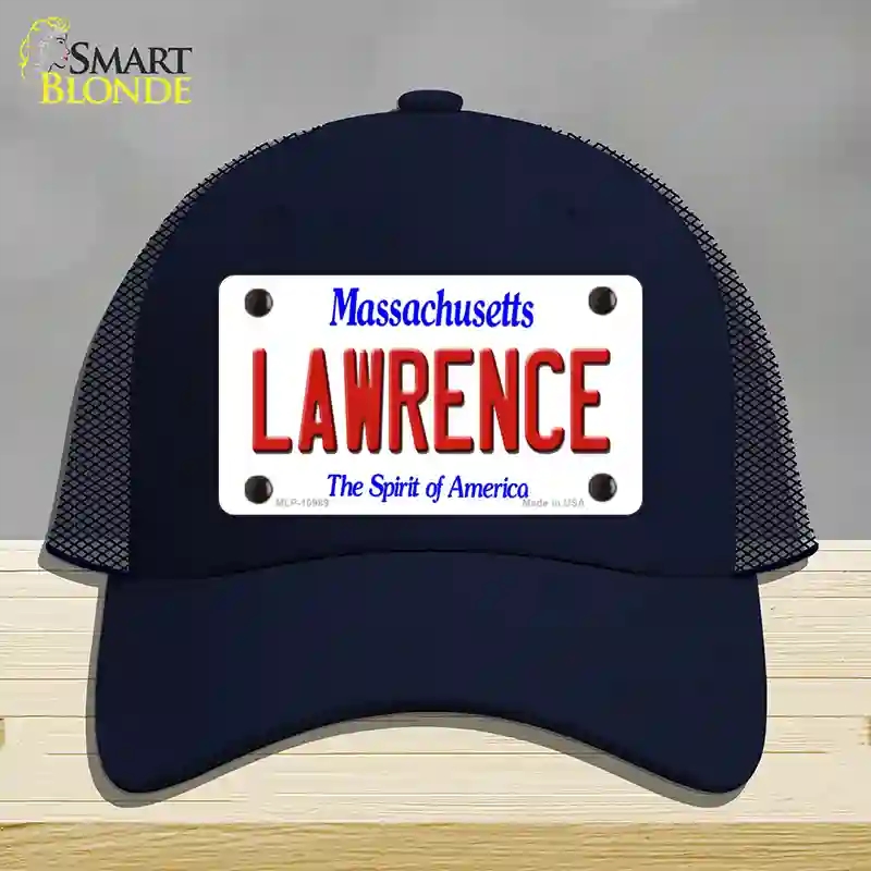 HAT16-MLP-10989 Lawrence Massachusetts Novelty License Plate Hat, Mesh - Navy