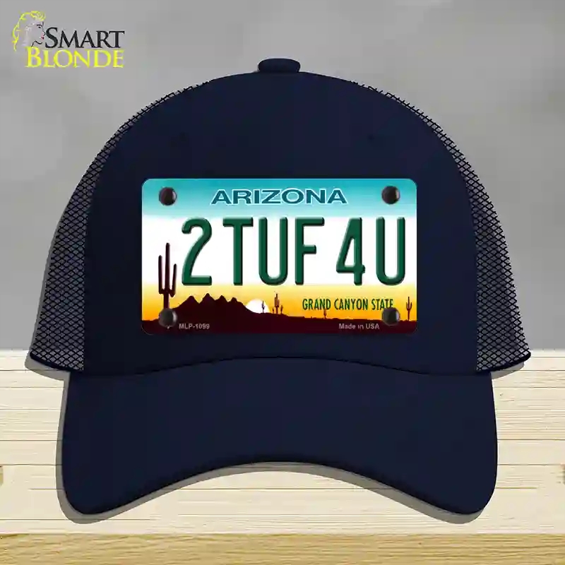 HAT16-MLP-1099 2 Tuf 4 U Arizona Novelty License Plate Hat, Mesh - Navy