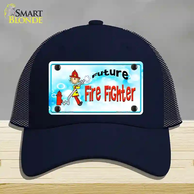 HAT16-MLP-11539 Future Fire Fighter Novelty License Plate Hat, Mesh - Navy