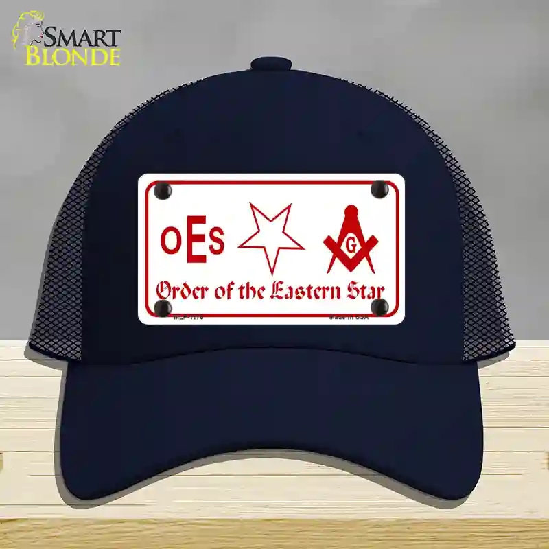 HAT16-MLP-1176 Order of the Eastern Star Novelty License Plate Hat, Mesh - Navy
