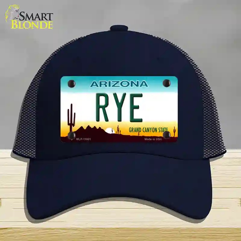 HAT16-MLP-11801 Rye Arizona Novelty License Plate Hat, Mesh - Navy