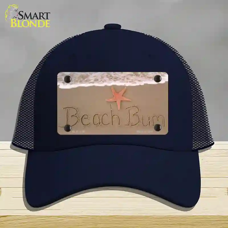 HAT16-MLP-1185 Beach Bum Novelty License Plate Hat, Mesh - Navy
