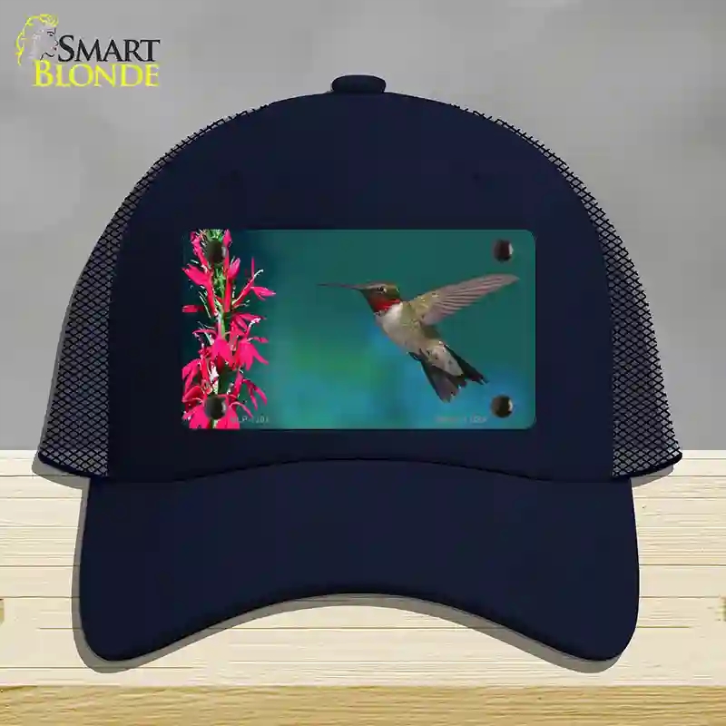 HAT16-MLP-1201 Humming Bird Novelty License Plate Hat, Mesh - Navy