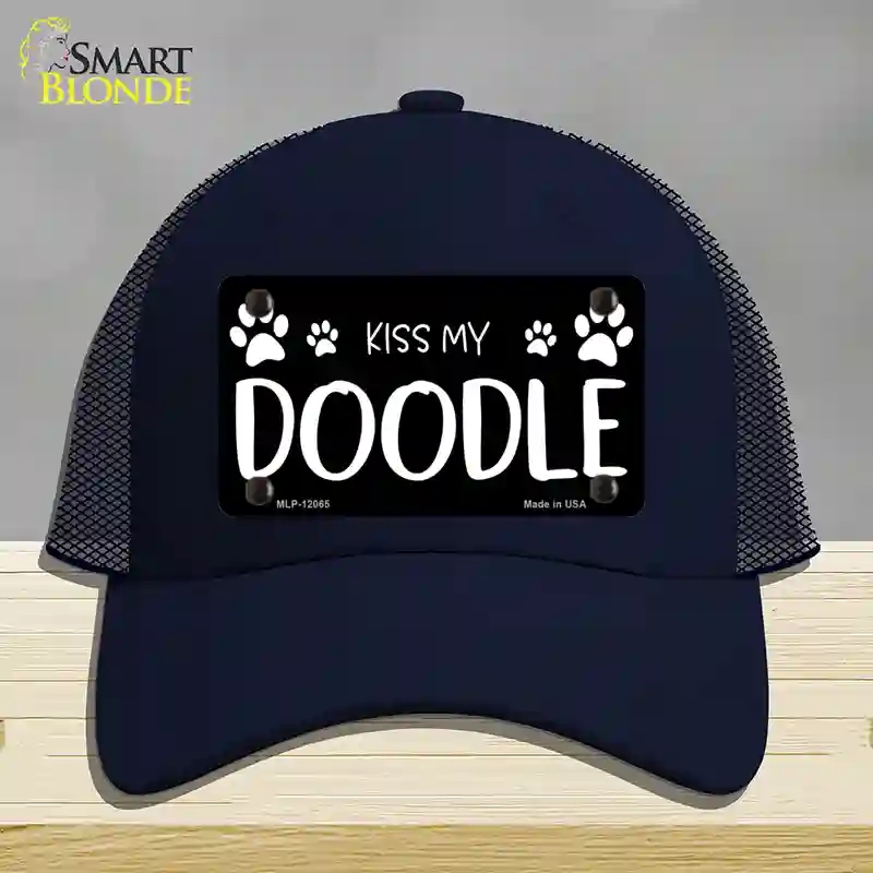 HAT16-MLP-12065 Kiss My Novelty License Plate Hat, Mesh - Navy