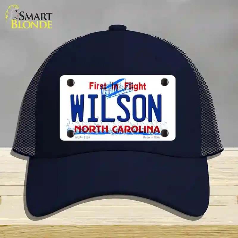 HAT16-MLP-12100 Wilson North Carolina State Novelty License Plate Hat, Mesh - Navy