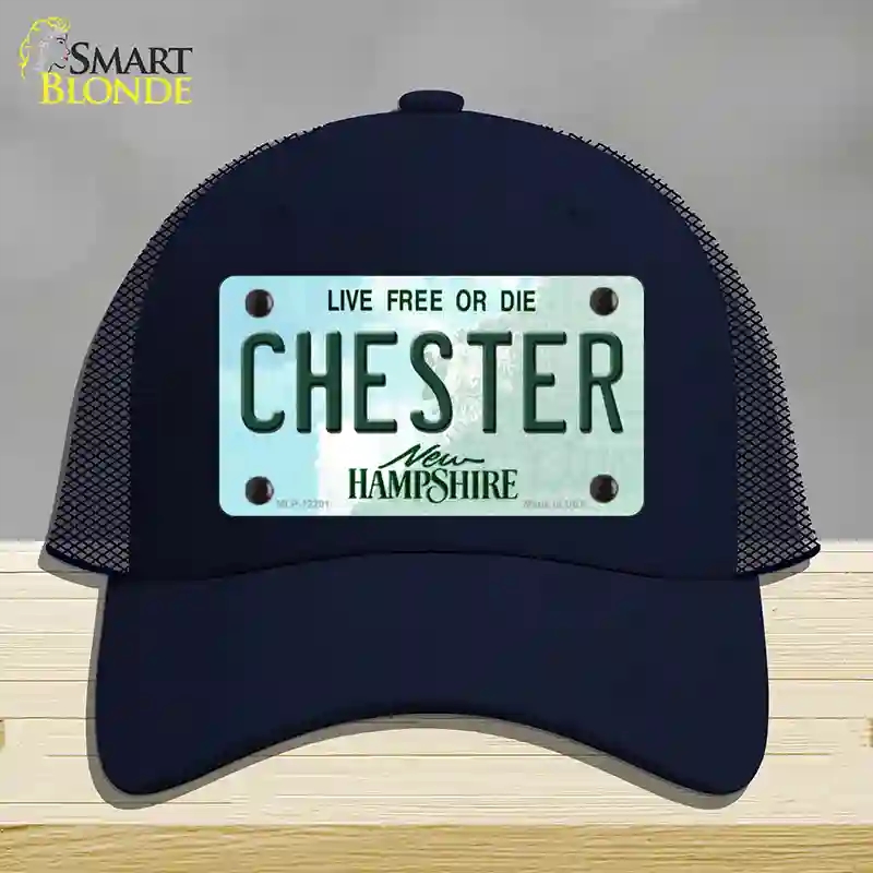 HAT16-MLP-12201 Chester   Hampshire Novelty License Plate Hat, Mesh - Navy