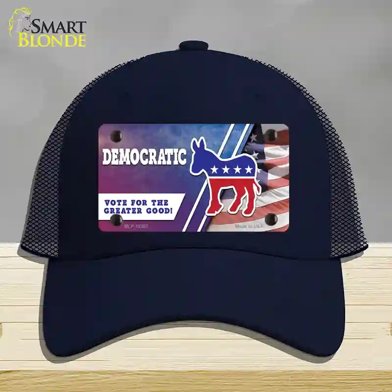 HAT16-MLP-12267 Democratic Vote for Greater Good Novelty License Plate Hat, Mesh - Navy