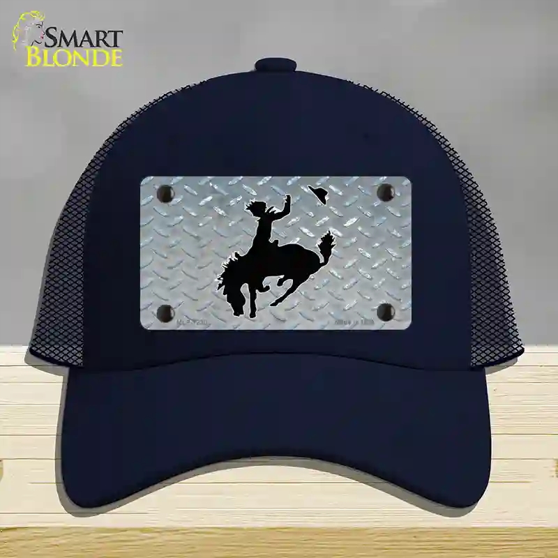 HAT16-MLP-1230 Bucking Bronco Novelty License Plate Hat, Mesh - Navy