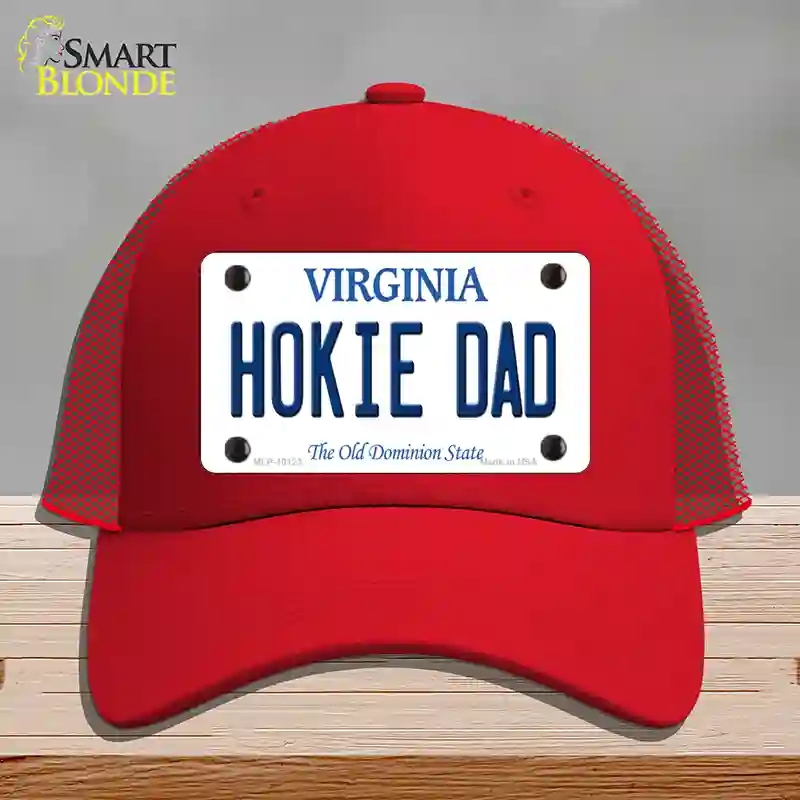 HAT17-MLP-10123 Hokie Dad Virginia Novelty License Plate Hat, Mesh - Red
