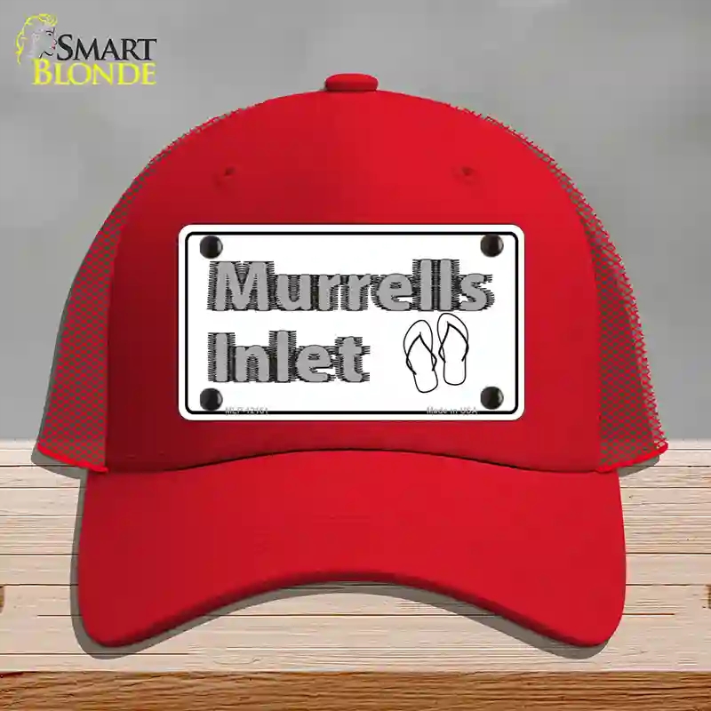 HAT17-MLP-12161 Murrells Inlet SC Novelty License Plate Hat, Mesh - Red