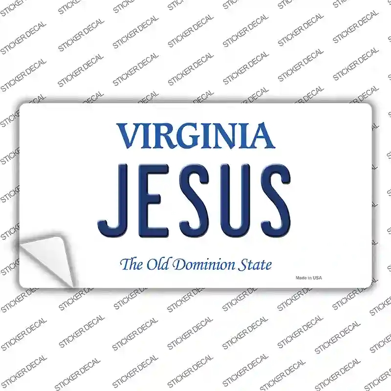 LP-10128s-S Jesus Virginia Novelty Sticker Decal, Small