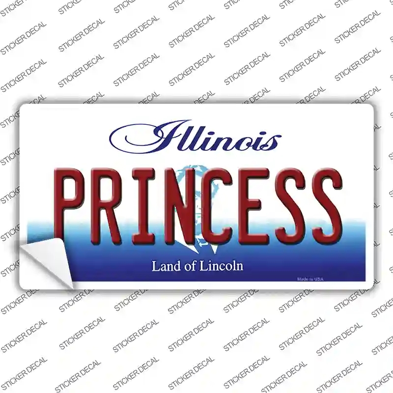 LP-10311s-S Princess Illinois Novelty Sticker Decal, Small