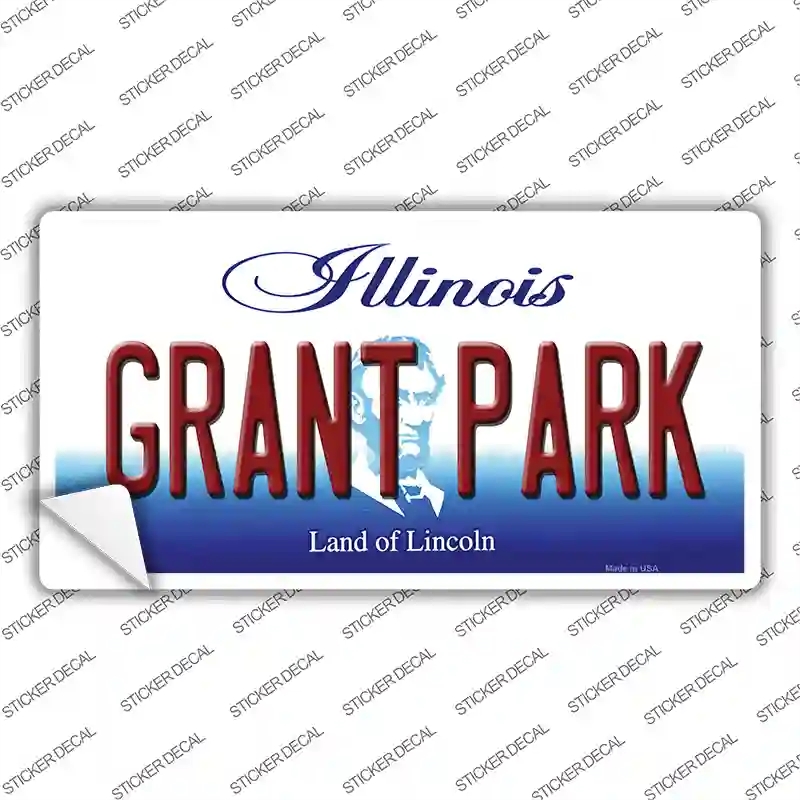 LP-10333s-S Grant Park Illinois Novelty Sticker Decal, Small