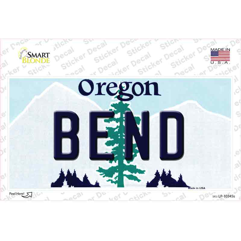 LP-10345s-M Bend Oregon Novelty Sticker Decal, Medium