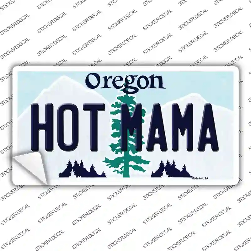 LP-10363s-S Hot Mama Oregon Novelty Sticker Decal, Small