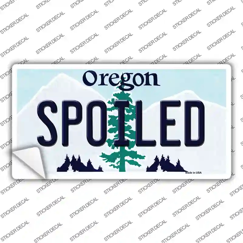 LP-10367s-S Spoiled Oregon Novelty Sticker Decal, Small
