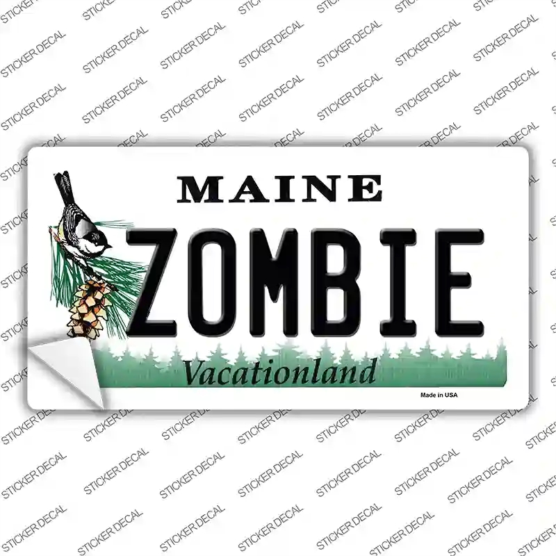 LP-10407s-XL Zombie Maine Novelty Sticker Decal, Extra Large