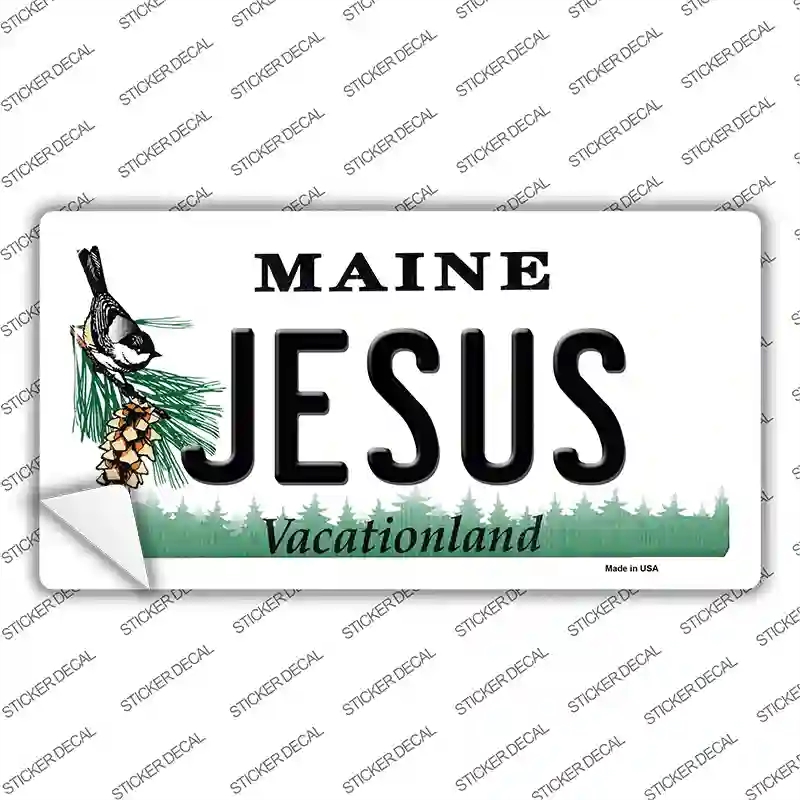 LP-10408s-L Jesus Maine Novelty Sticker Decal, Large