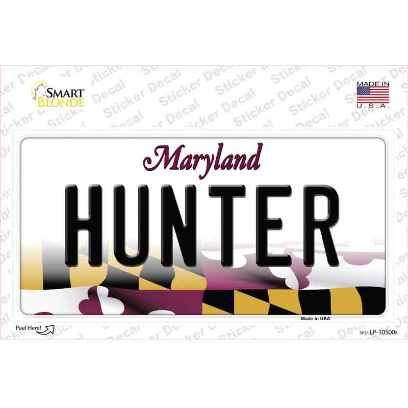 LP-10500s-M Hunter Maryland Novelty Sticker Decal, Medium