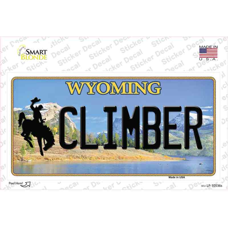 LP-10536s-M Climber Wyoming Novelty Sticker Decal, Medium