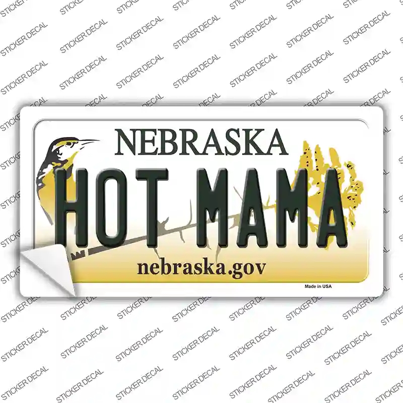 LP-10589s-L Hot Mama Nebraska Novelty Sticker Decal, Large