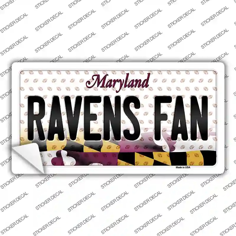 LP-10765s-S Ravens Fan Maryland Novelty Sticker Decal, Small