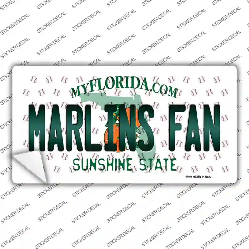 LP-10799s-L Marlins Fan Florida Novelty Sticker Decal, Large