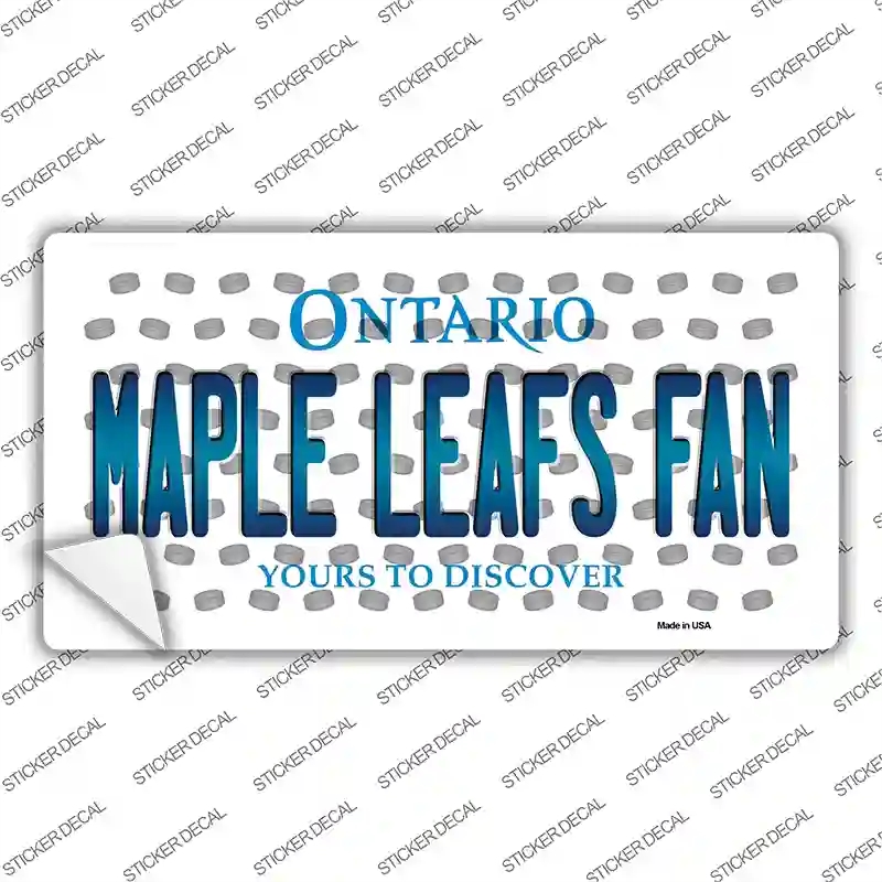 LP-10821s-L Maple Leafs Fan Ontario Novelty Sticker Decal, Large