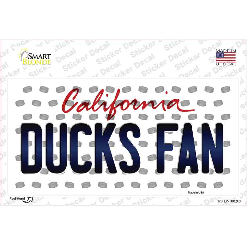 LP-10826s-M Ducks Fan California Novelty Sticker Decal, Medium