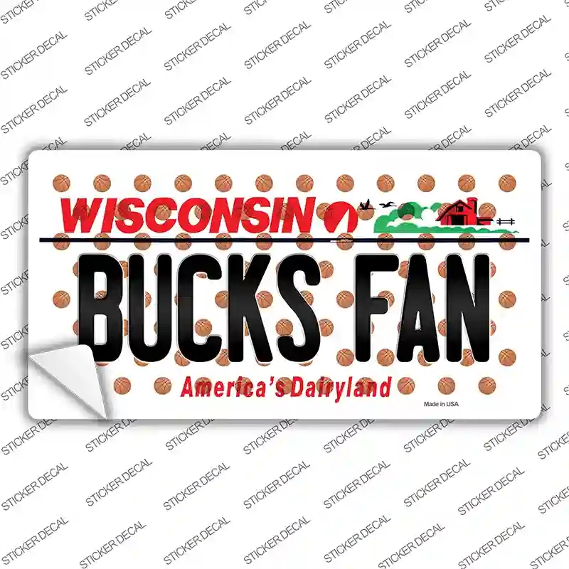 LP-10863s-S Bucks Fan Wisconsin Novelty Sticker Decal, Small