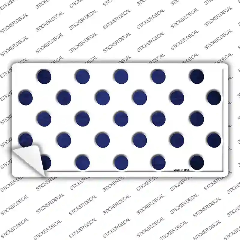 LP-6962s-S Blue White Dots Oil Rubbed Novelty Sticker Decal, Small