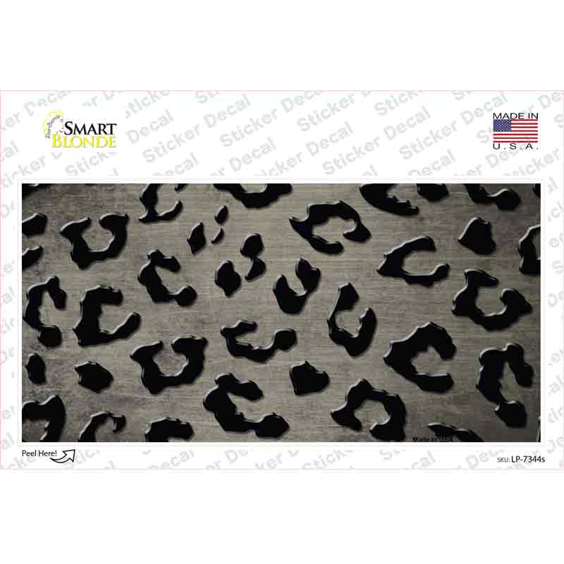 LP-7344s-M Tan Black Cheetah Oil Rubbed Novelty Sticker Decal, Medium