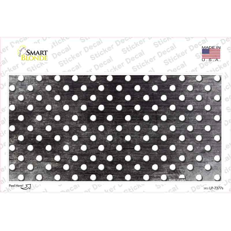 LP-7377s-M Black White Small Dots Oil Rubbed Novelty Sticker Decal, Medium