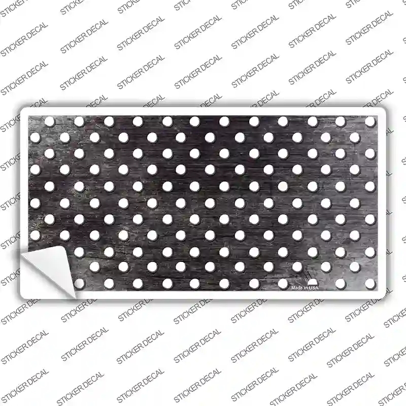 LP-7377s-S Black White Small Dots Oil Rubbed Novelty Sticker Decal, Small