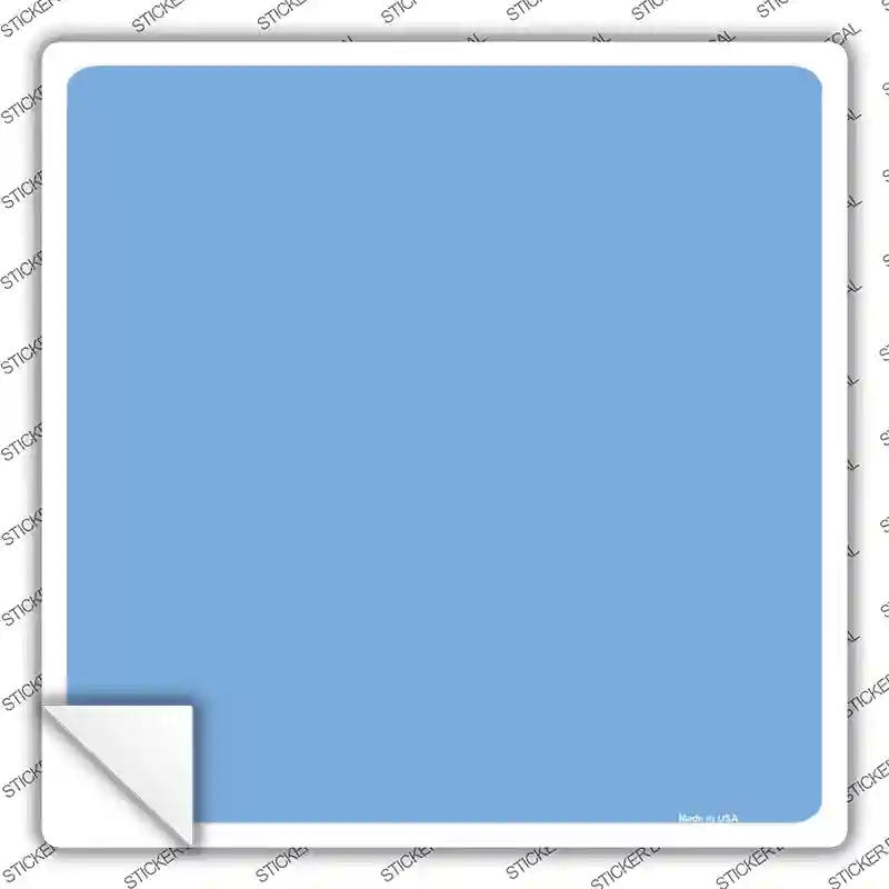 SQ-011s-S Light Blue Solid Novelty Square Sticker Decal, Small