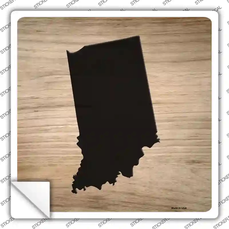 SQ-1066s-XL Indiana Shape Letter Tile Novelty Square Sticker Decal, Extra Large