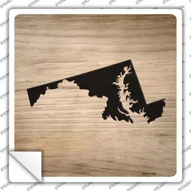SQ-1072s-L Maryland Shape Letter Tile Novelty Square Sticker Decal, Large