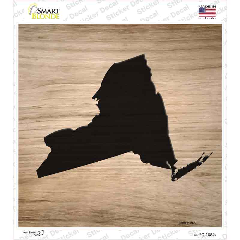SQ-1084s-M   York Shape Letter Tile Novelty Square Sticker Decal, Medium