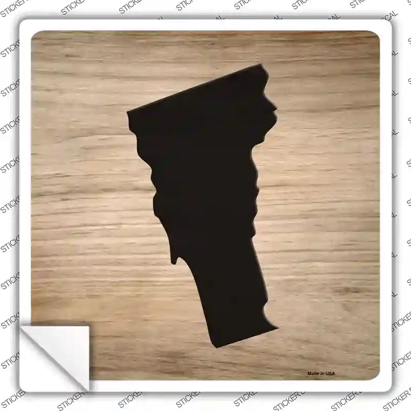 SQ-1097s-L Vermont Shape Letter Tile Novelty Square Sticker Decal, Large