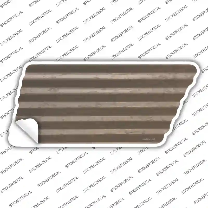 TN-214s-L Tan Solid Novelty Corrugated Tennessee Shape Sticker Decal, Large