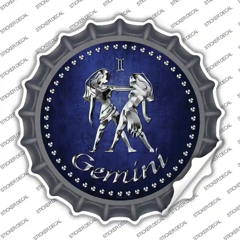 BC-538s-L Gemini Novelty Bottle Cap Sticker Decal, Large