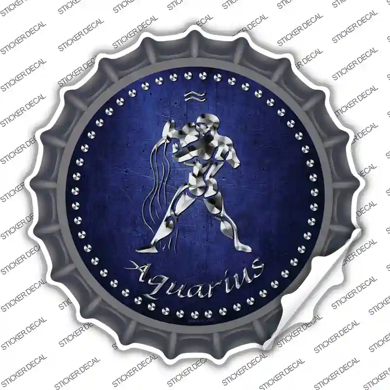 BC-534s-XL Aquarius Novelty Bottle Cap Sticker Decal, Extra Large