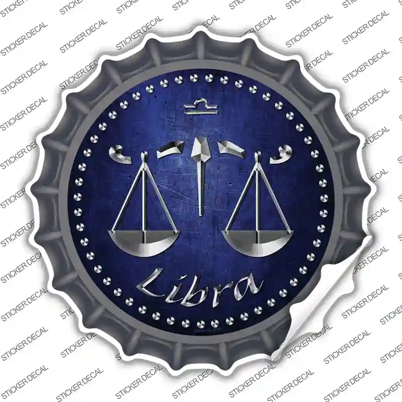 BC-542s-L Libra Novelty Bottle Cap Sticker Decal, Large