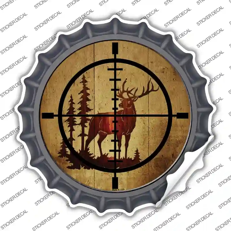 BC-582s-XL Elk Hunter Novelty Bottle Cap Sticker Decal, Extra Large