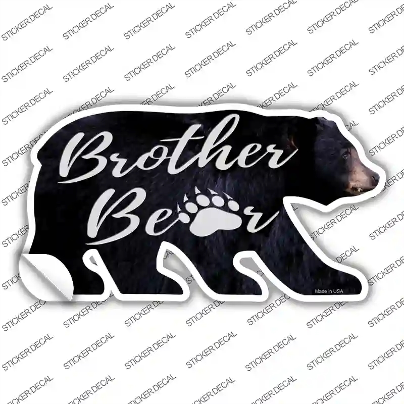 BR-049s-L Brother Paw Novelty Bear Sticker Decal, Large