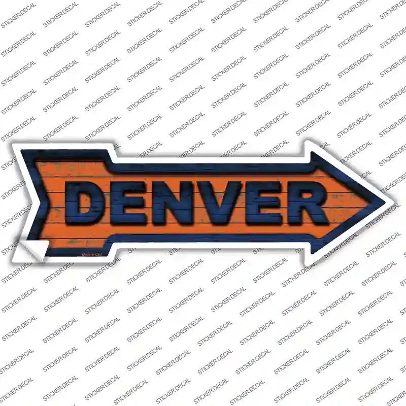 A-327s-XL Denver Novelty Arrow Sticker Decal, Extra Large