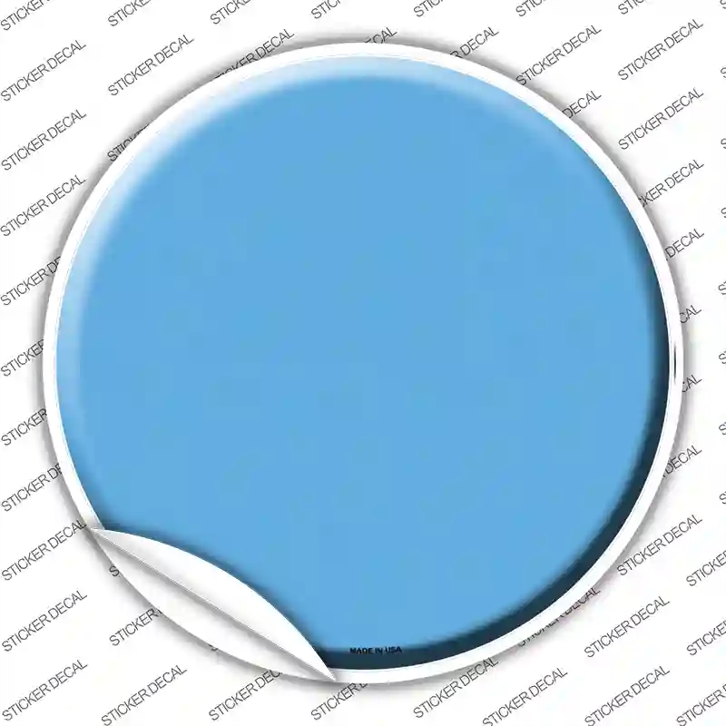 C-161s-L Light Blue Novelty Circle Sticker Decal, Large