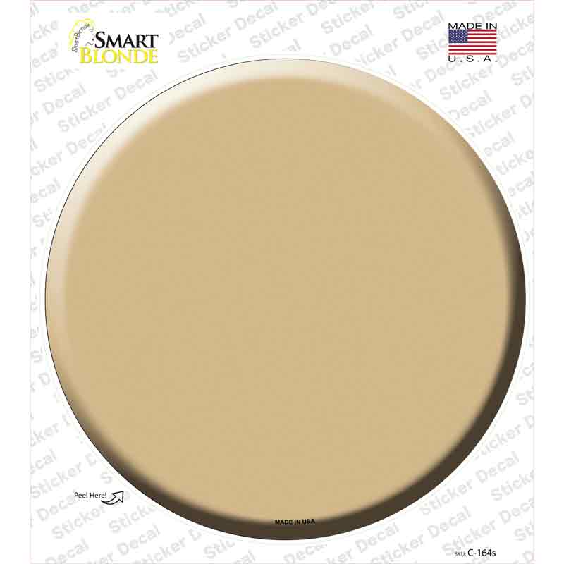 C-164s-M Gold Novelty Circle Sticker Decal, Medium