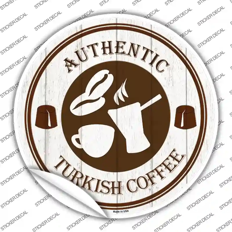 C-1371s-L Authentic Turkish Novelty Circle Sticker Decal, Large
